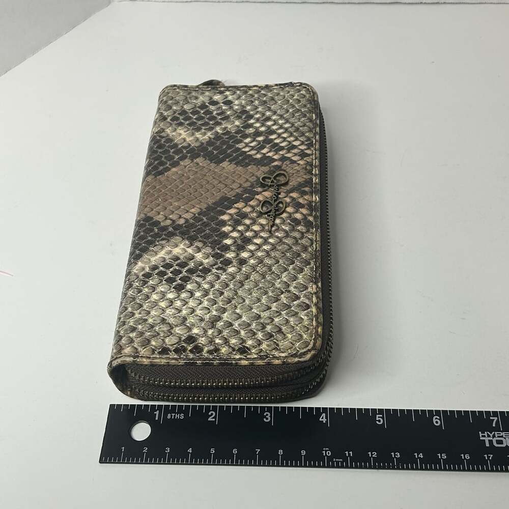 Jessica Simpson Python Print Faux Leather Zip-Around Wallet - Picture 8 of 8